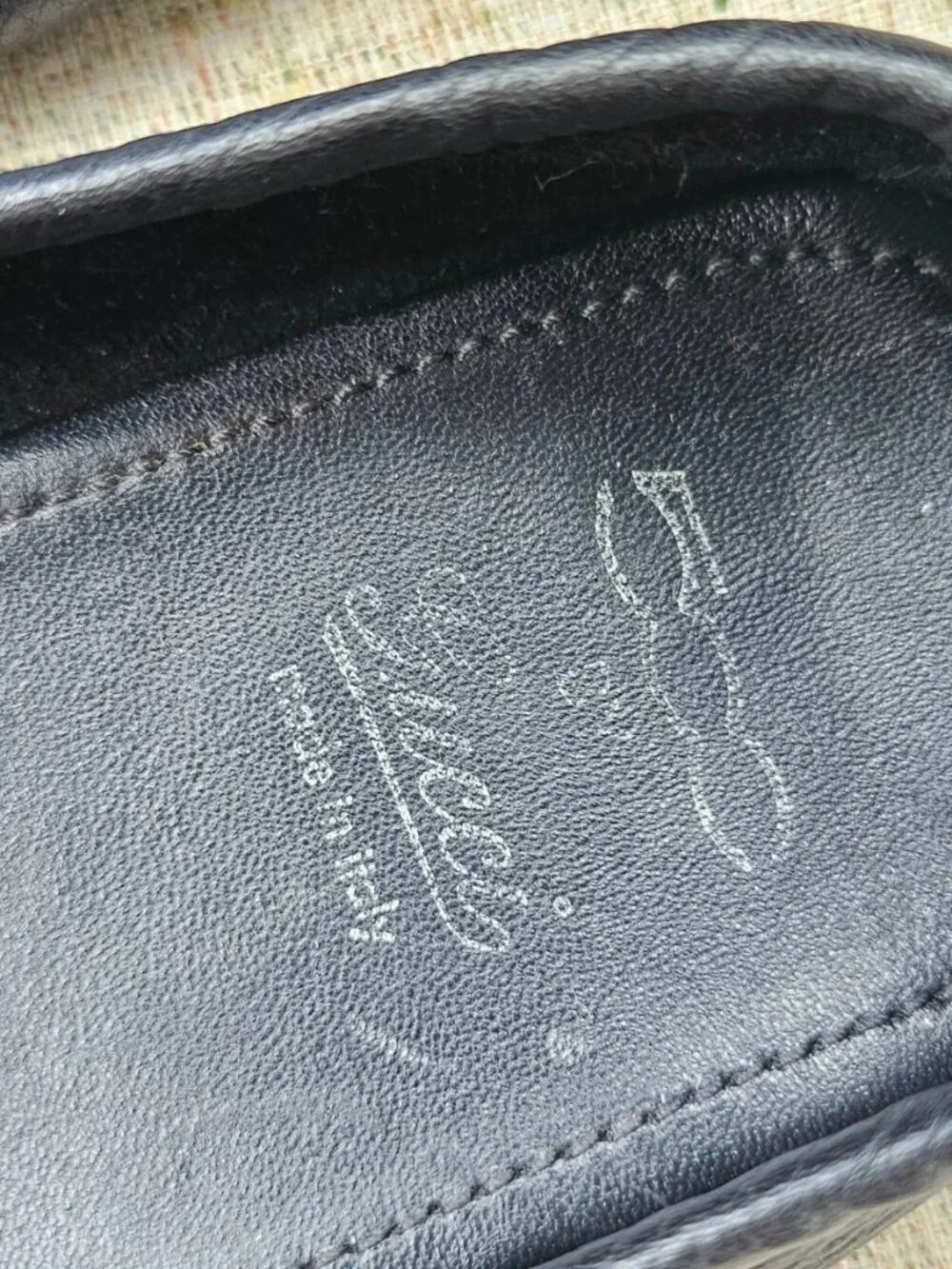 Gucci Men Shoes Loafer Black Leather Upper SlipOn Drive Moc Size 40.5 Made Italy